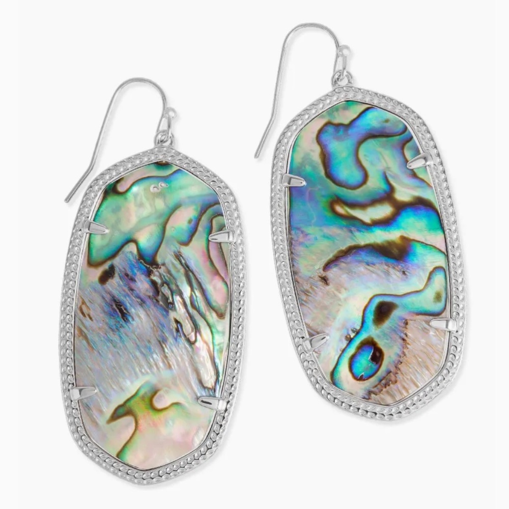 Kendra Scott Drop Earrings In Abalone Shell - Picture 2 of 2